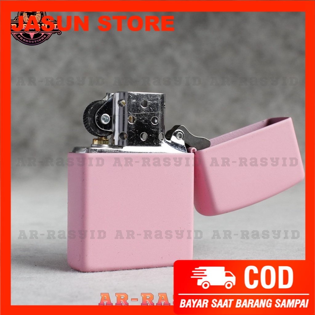 BISA COD! Korek Api Minyak Zippo Matte Pink Merah Muda Polos 238