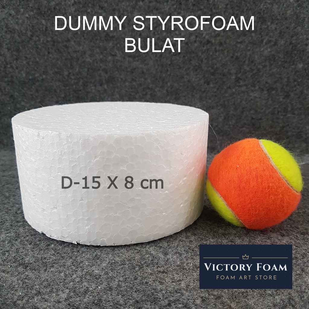 Dummy Styrofoam Bulat Diameter 15cm x 8cm