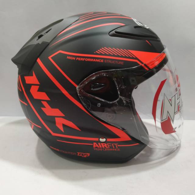 HELM NHK R6 AIRFIT R HALFFACE BLACK ORANGE