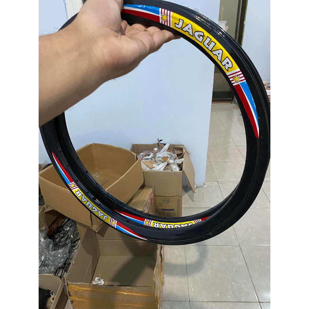 Sepasang Rims Velg ukuran 20 Murni Jaguar Minion Lipat Minitrex BMX