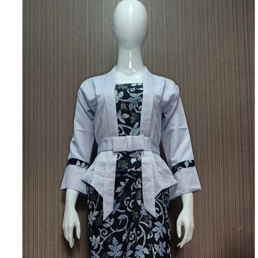 ELNIRA TANGAN PANJANG ROK LILIT BATIK/ KEBAYA MODERN / KEBAYA KEKINIAN / KEBAYA MURAH/KEBAYA SETELAN RUMAH KEBAYA BANDUNG RUMAH SONGKET BANDUNG-ATASAN SAJA ABU