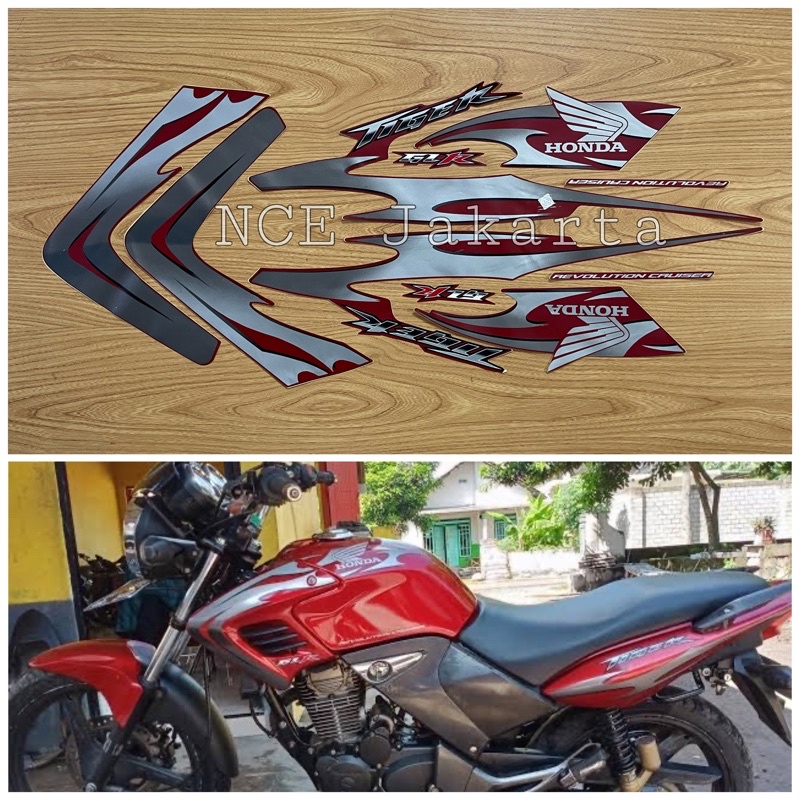 STIKER STRIPING HONDA TIGER 2007 MERAH