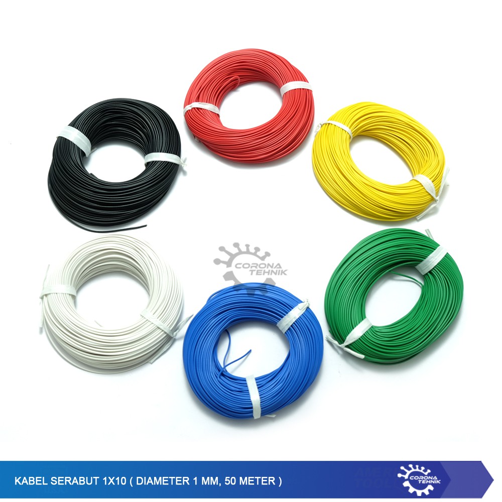 Kabel Serabut 1x10 ( Diameter 1 mm, 50 Meter )