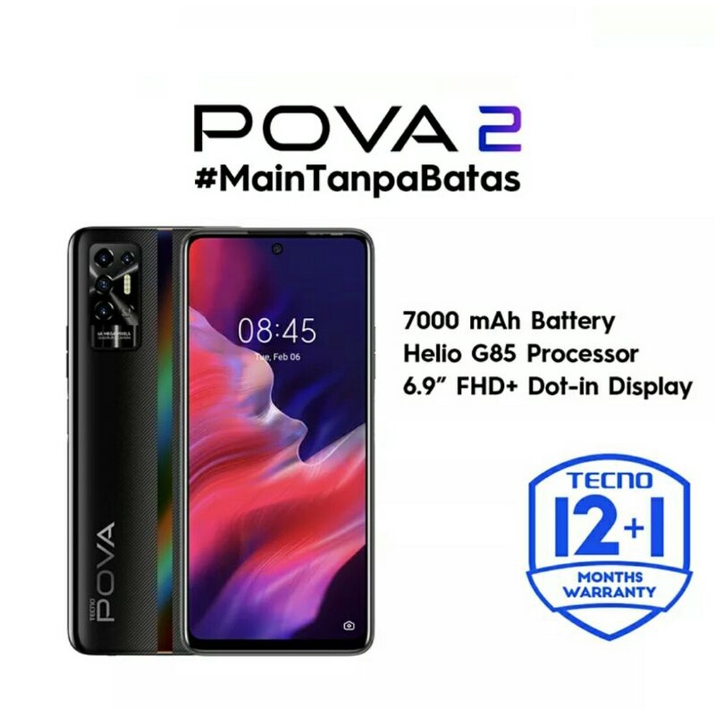 Tecno Pova 2 Ram 6 + 128Gb Garansi Resmi