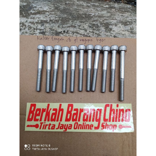 baut L stainles THE A2-70 calter crankcase tengah honda cb gl 100 max pro neotek megapro tiger