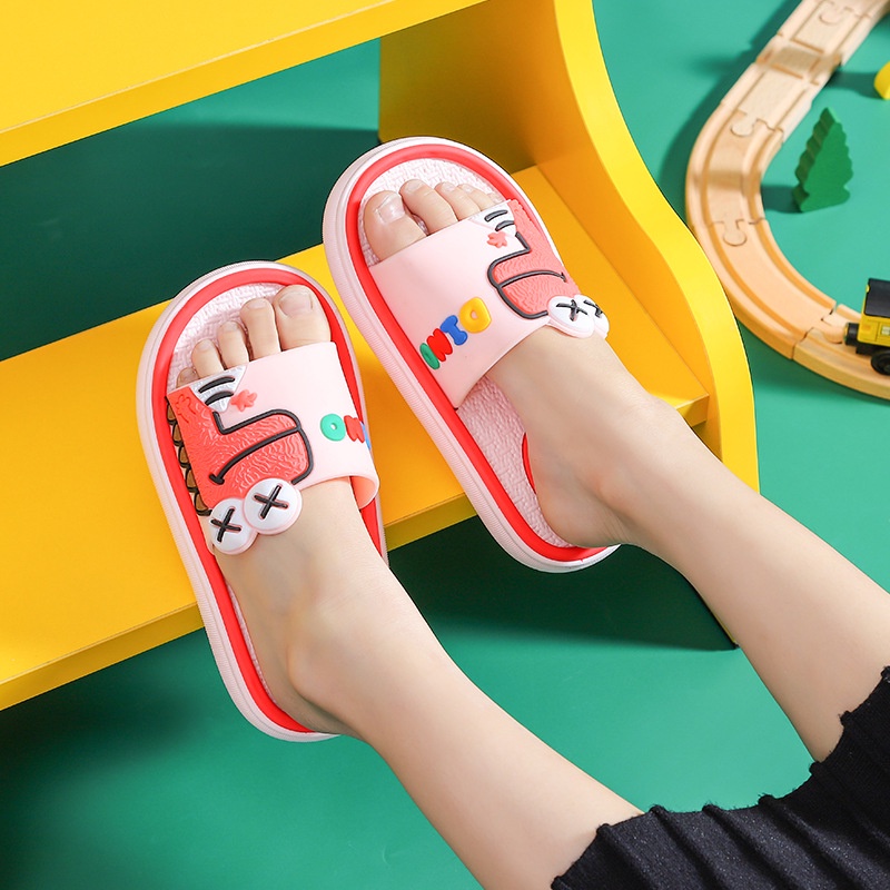 SA-B Sendal / Sandal Anak Eva Lembut Karakter Dino Lucu Non-slip 0789