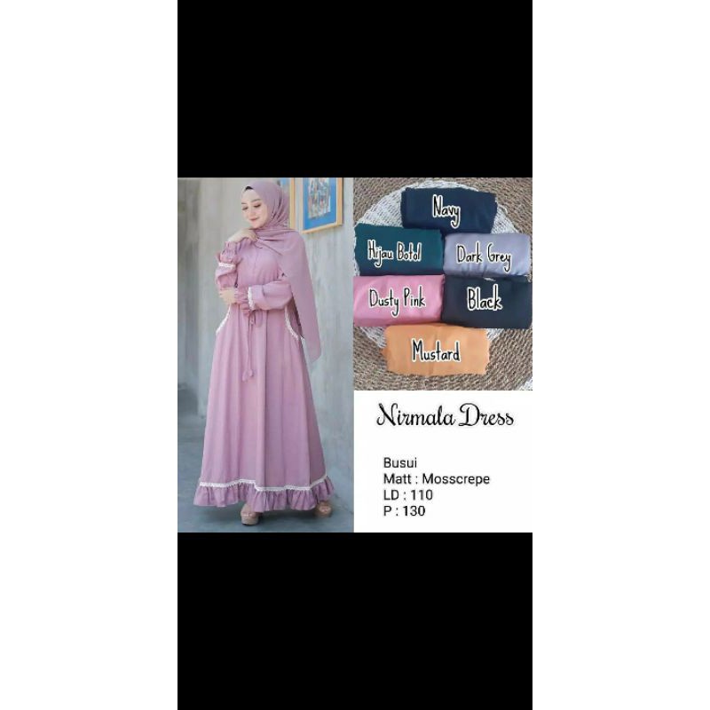 NIRMALA DRESS FASHION MUSLIM TERBARU DAN TERLARIS