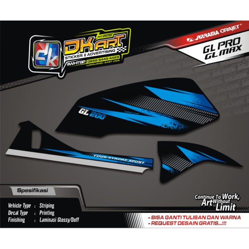 Striping Variasi GL Pro/Max Motif Herex Racing Minimalis
