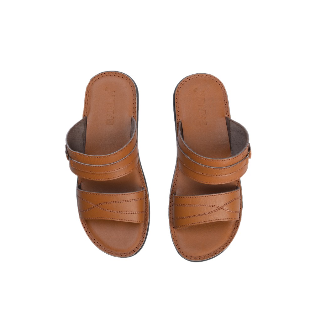 Sandal Asli Full Kulit Pria  - Sendal Terlaris Barlin Original - MS06