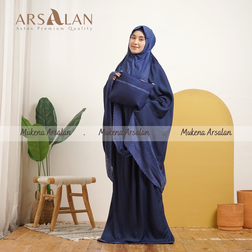 Mukena Rayon Motif Renda Admira Mewah Jumbo | Mukena Arsalan | Admira Series