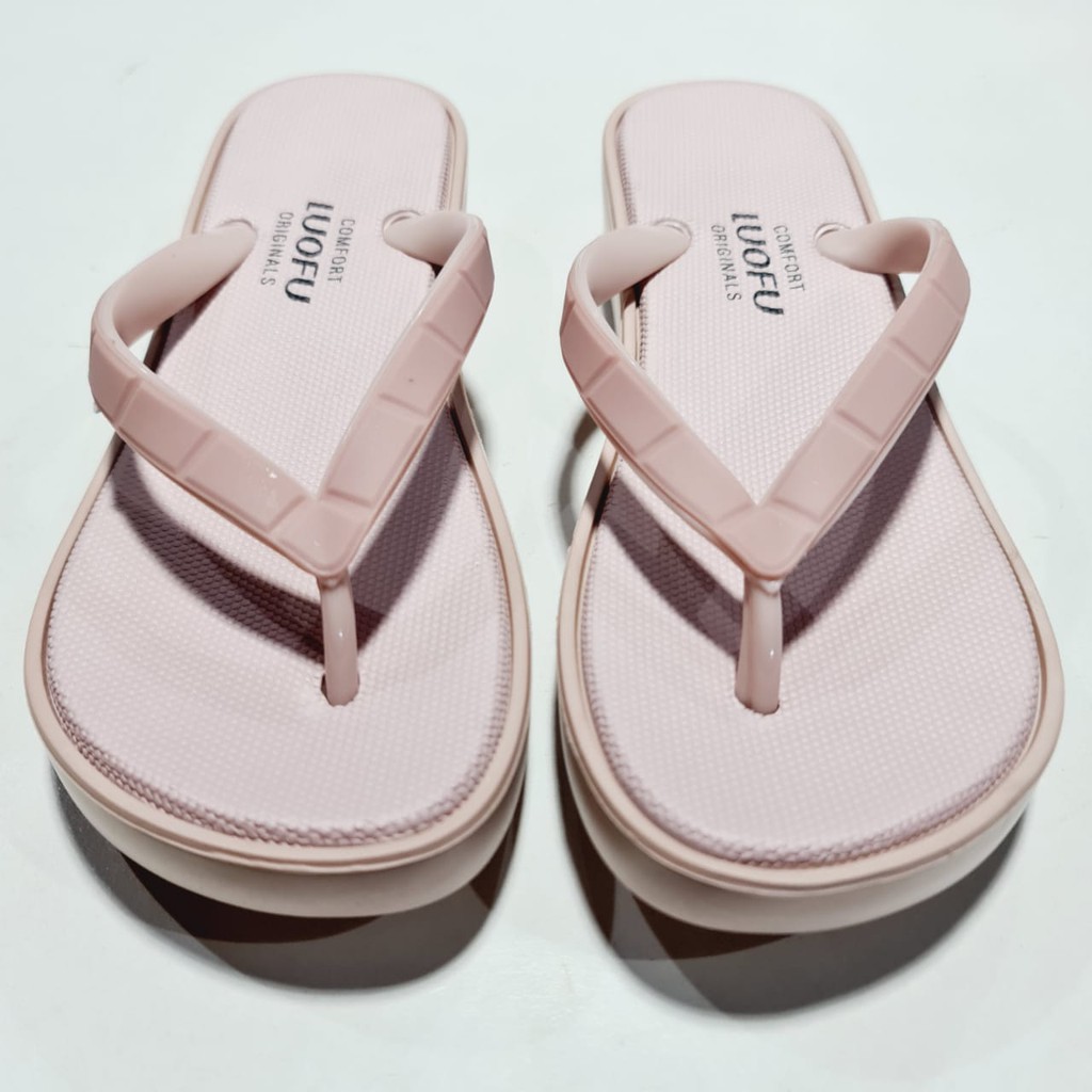 jelly sandal wanita jepit luofu sendal japit cewek karet import E7168B3-A01SBW