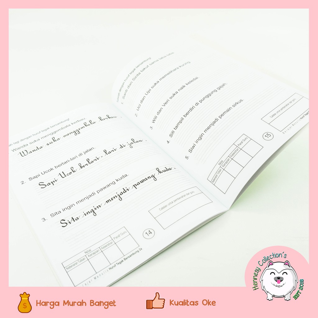 Buku Belajar Huruf Tegak Bersambung Untuk Sekolah Dasar Shopee Indonesia