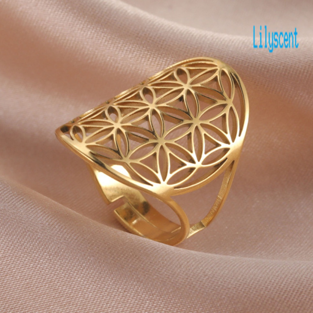 Cincin Model Hollow Out Gaya Vintage Untuk Unisex