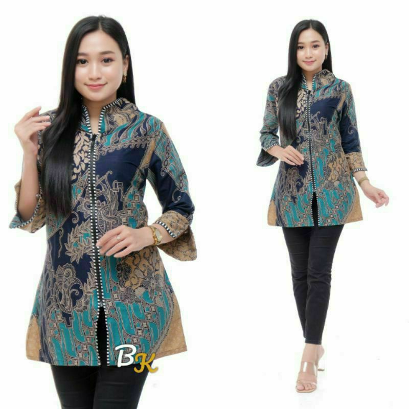 ATASAN BATIK WANITA MODEREN BATIK WANITA KANTOR COUPLE