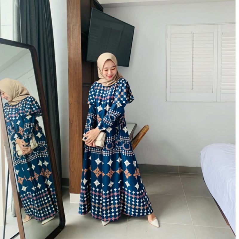 Dress printing terbaru edisi Lebaran by Dewihijab apparel | BISA COUPLE DENGAN ANAK | Yassmina Hijab