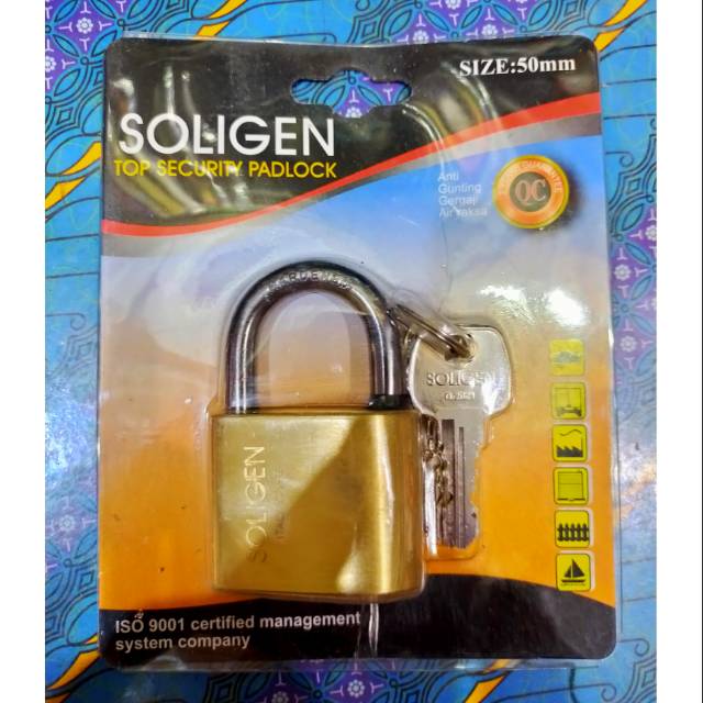 Gembok Soligen 50MM kuping pendek