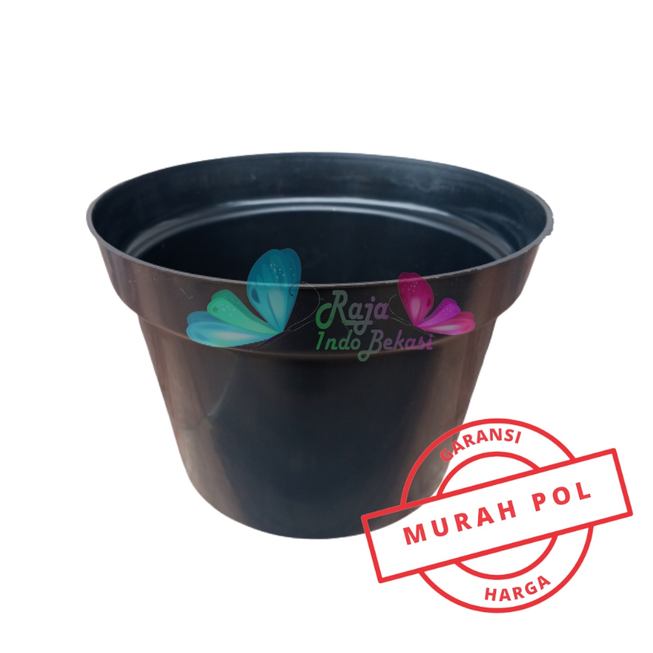 PROMO Pot Bunga Murah/Pot Tanaman / Pot plastik hitam uk 20cm