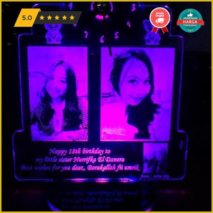 Kerajinan Tangan Lampu Foto Jam Terlaris