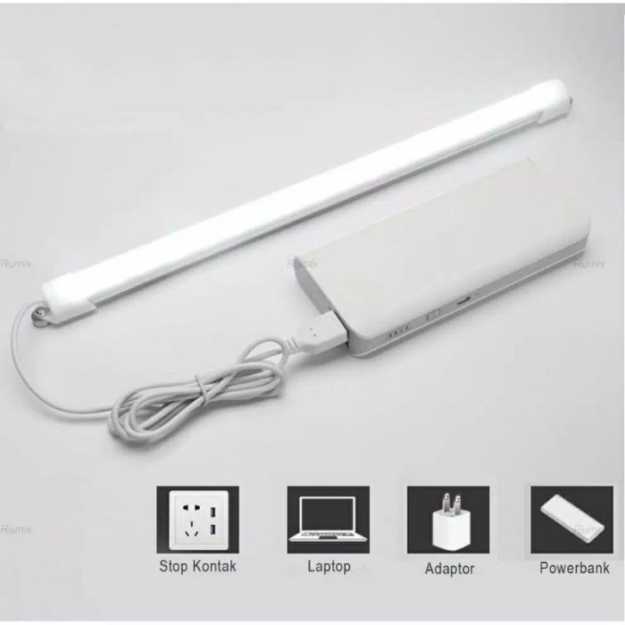 Barangunik2021-Lampu LED Mobile USB TUBE Magnet 20 Watt Kiseki CK-DC25 CK-USB25 Putih