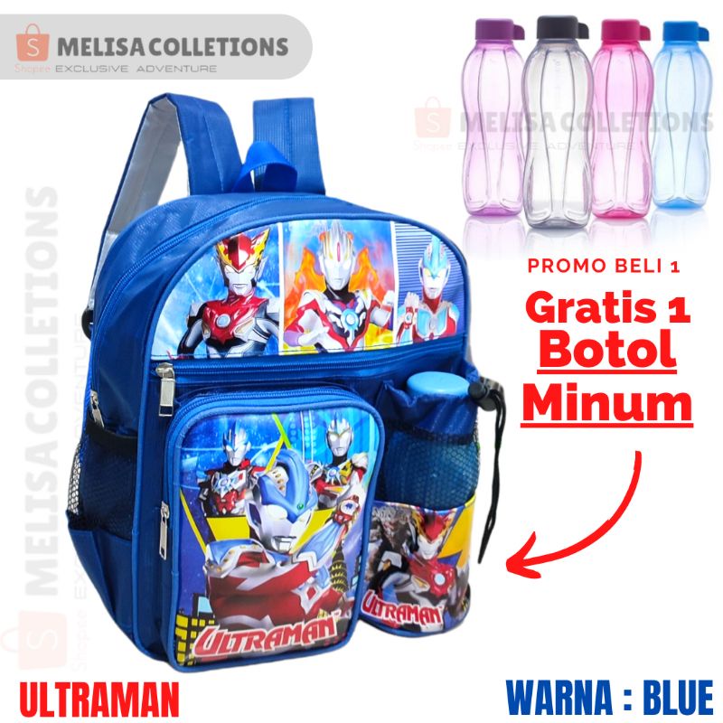 Promo Grosir/Ultraman Tas Anak Sekolah Anak Laki-laki/Tas Sekolah Anak Tk Sd/Gratis 1 Botol Minum