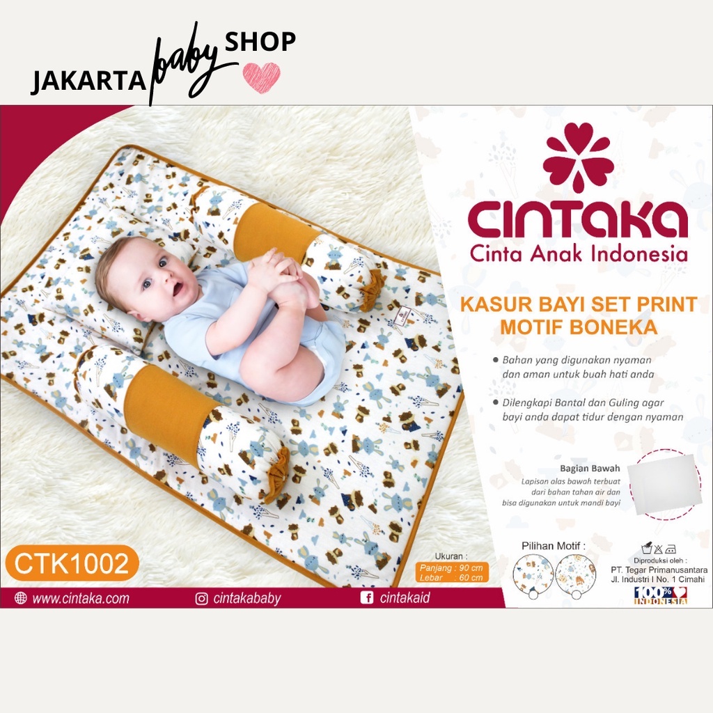 KASUR BAYI SET PRINT MOTIF BONEKA CINTAKA CTK1002