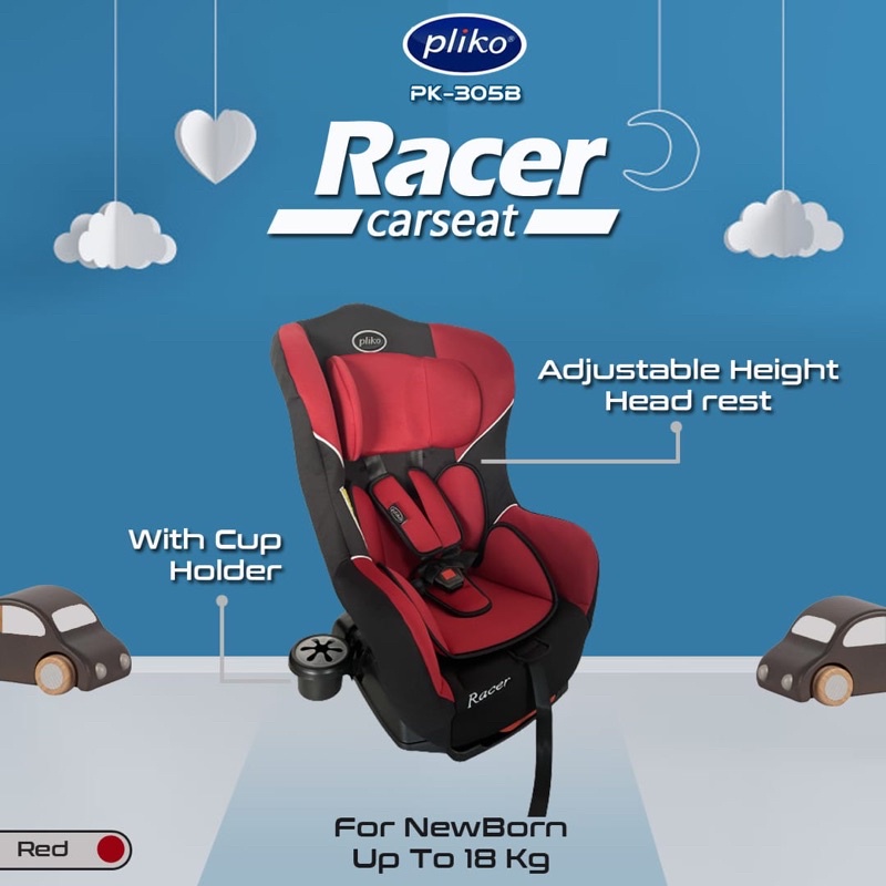 Makassar - Carseat Bayi Pliko Racer PK 305B Bayi / Car Seat Pliko / Kursi Dudukan Mobil Bayi