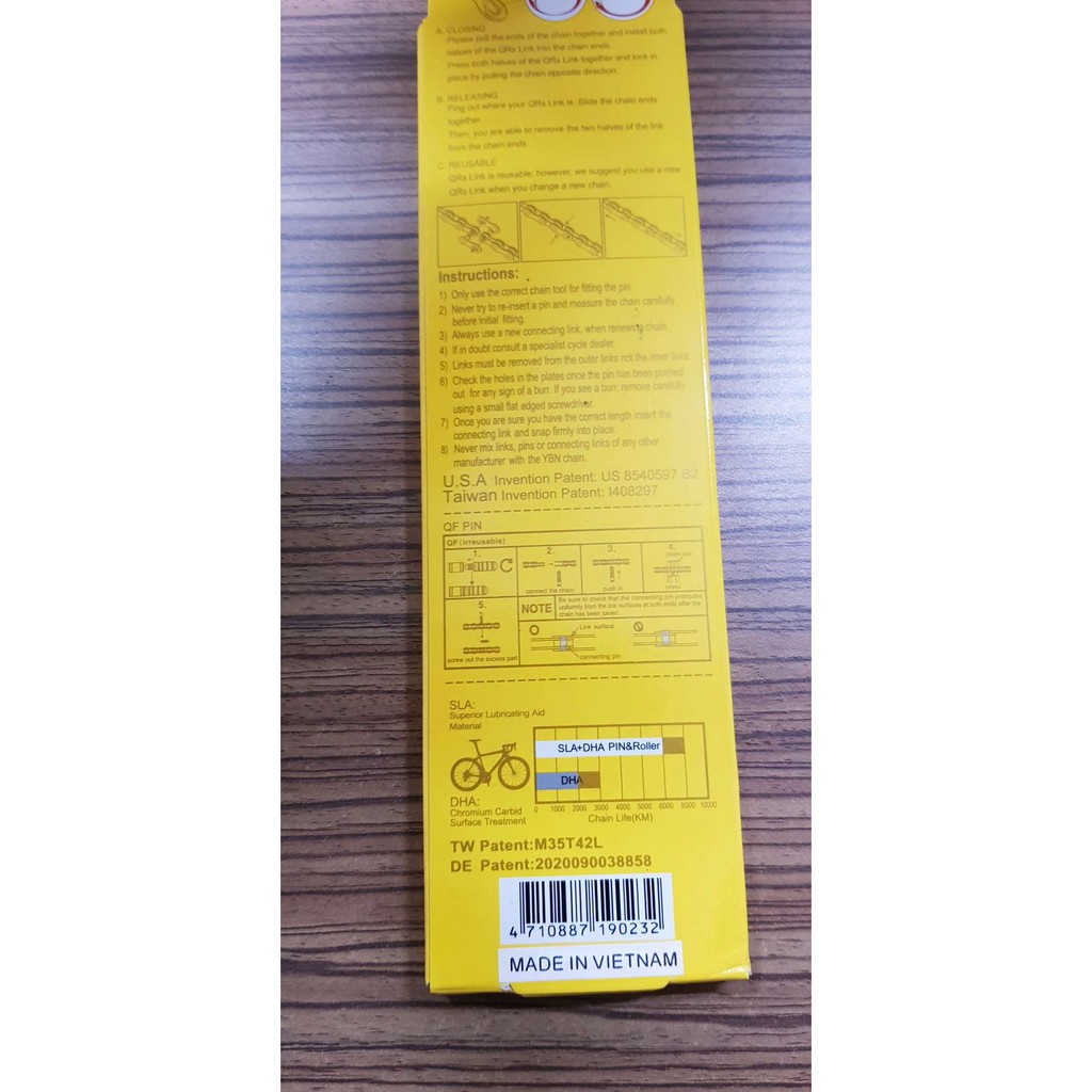 Rantai chain YBN 10 SPEED SP Titanium Gold