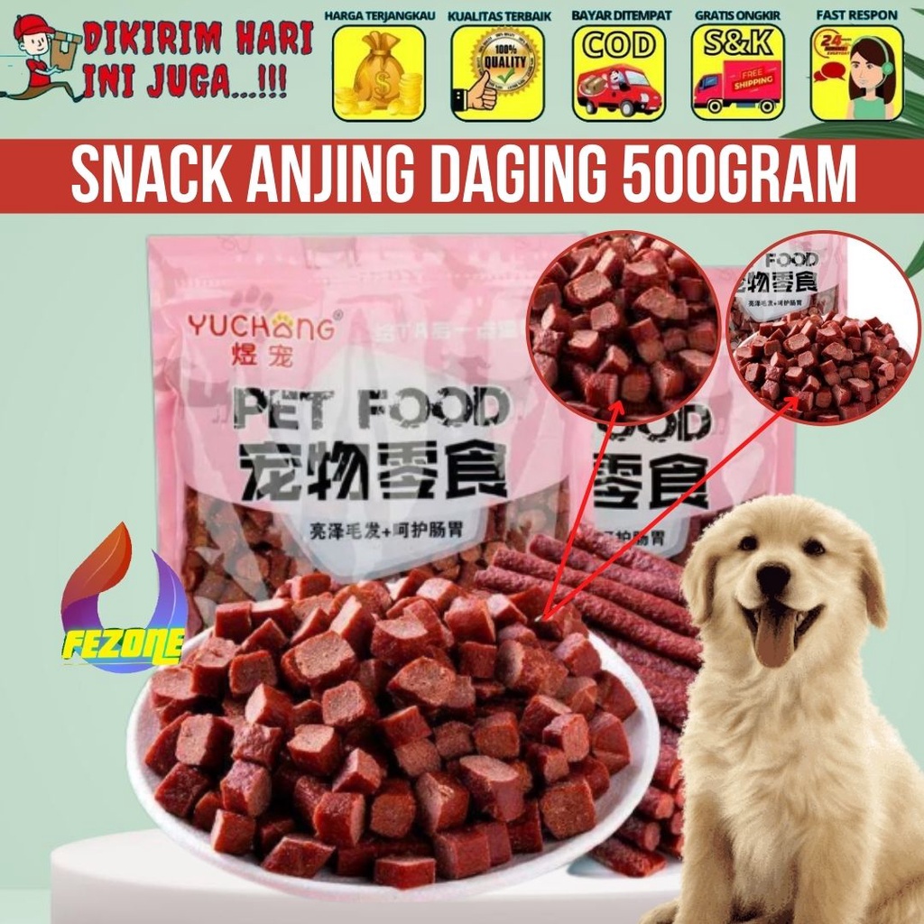 Cemilan Anjing Kucing Dehydrated Dog Treats Cat Snack Daging Sapi FEZONE