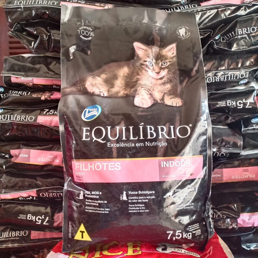 Equilibrio Kitten 7,5kg / Makanan Kucing Equil Filhotes Indoor/Equil