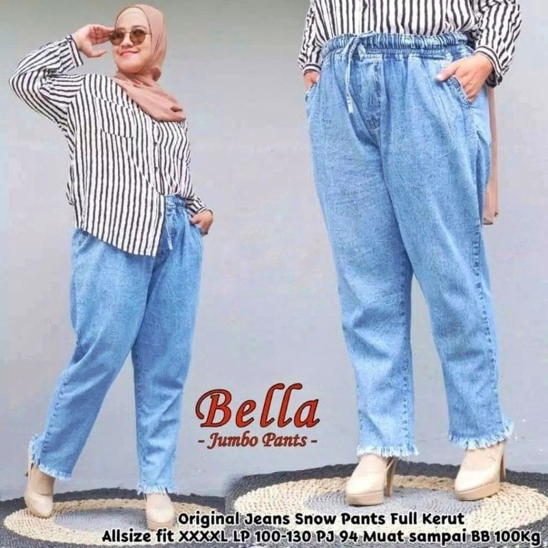 CELANA BAGGY JEANS RAWIS JUMBO CELANA SUPER JUMBO