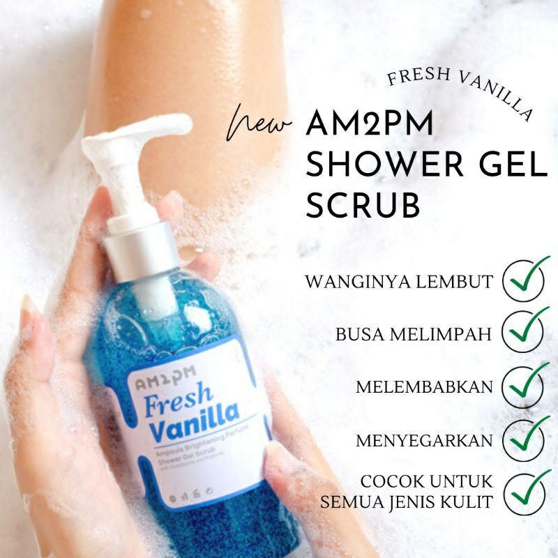 AM2PM Ampoule Brightening Parfume Shower Gel Scrub Pump 300 ml