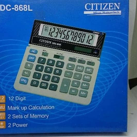 

『BIG SALE』 Kalkulator CITIZEN SDC 868 L Kalkulator 12 Digit Sudah Termasuk Baterai buruan