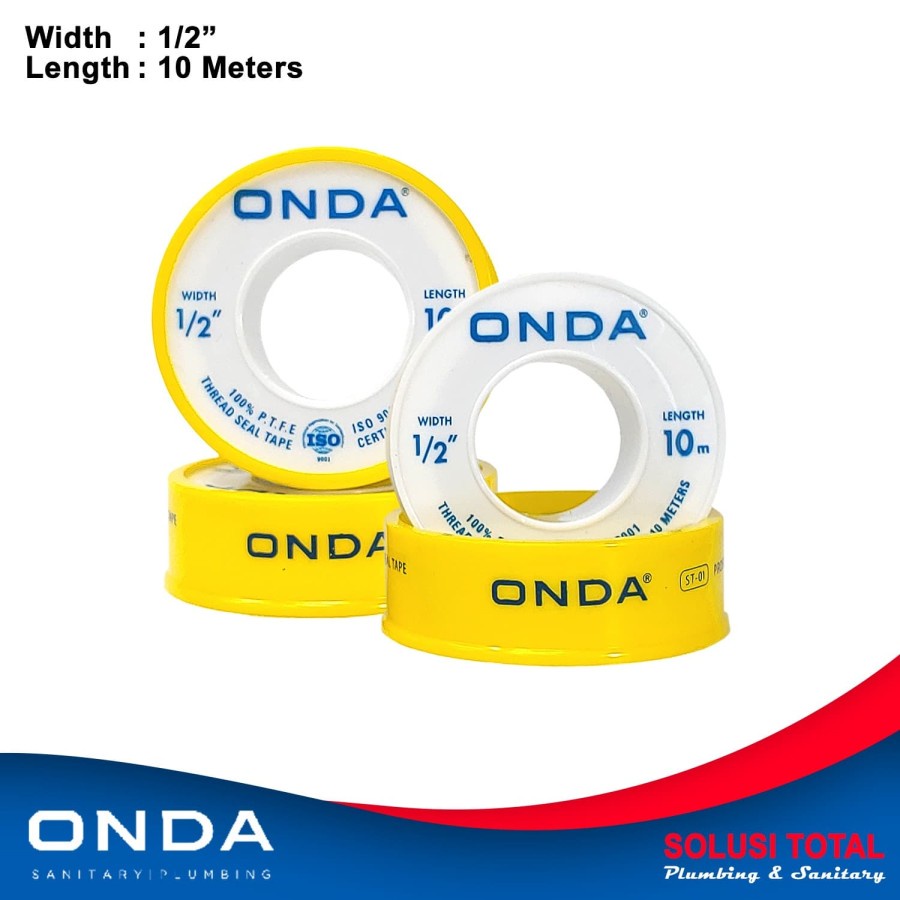 Seal tape ONDA 10 Meter Sealtape / Isolasi pipa  / Pipa aquarium