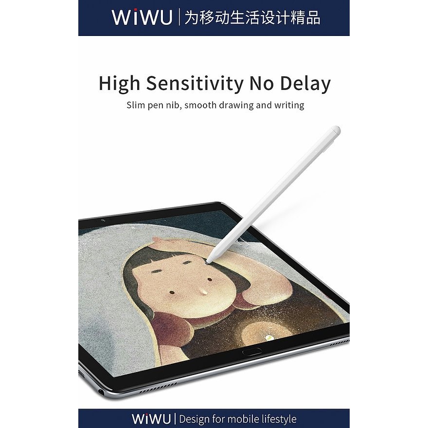 WIWU PENCIL MAX - Universal Active Stylus Pen Magnetic Design - Stylus Pen untuk Smartphone dan Tablet