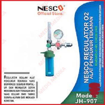 Regulator Tabung JH-907B Alat Bantu Penafasan P3K Oksigen Medis Nesco