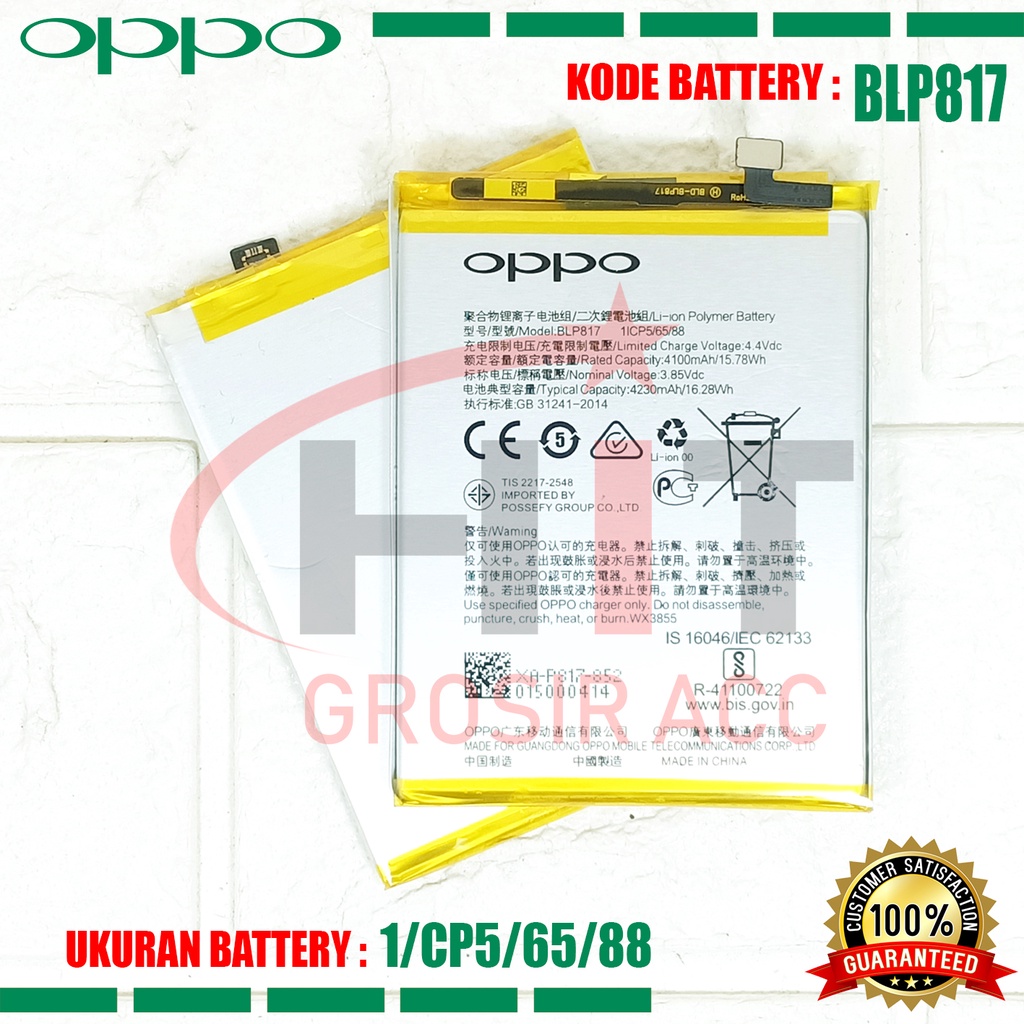 Baterai Battery Ori BLP817 OPPO A15 2020/CPH2185 , A15S 2021/CPH2179