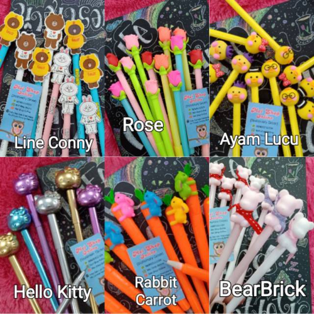 

KHUSUS ECERAN Pulpen Gel Karakter Campur Motif TERMURAH