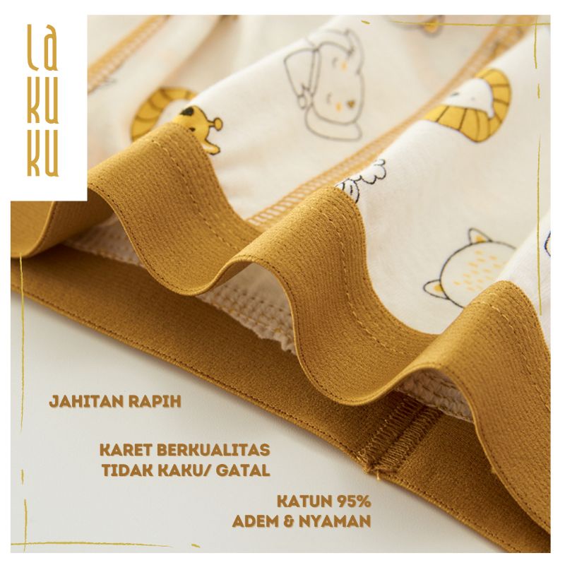 Lakuku - [GROSIR] Celana Dalam Anak Laki 1-7 th Underwear Katun Premium Impor Boxer Dino &amp; Friends