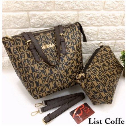 BIG SALE  TAS WANITA TOTE BAG BONIA 2in1 GOGO BONIA SUPER QUALITY SELEMPANG IMPORT BATAM