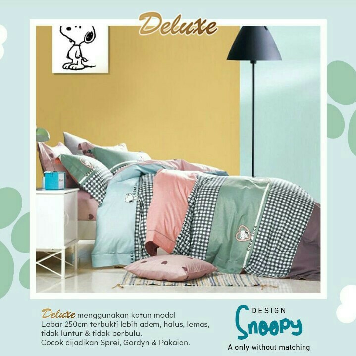 SPREI BEDCOVER KATUN ALICIA SNOOPY
