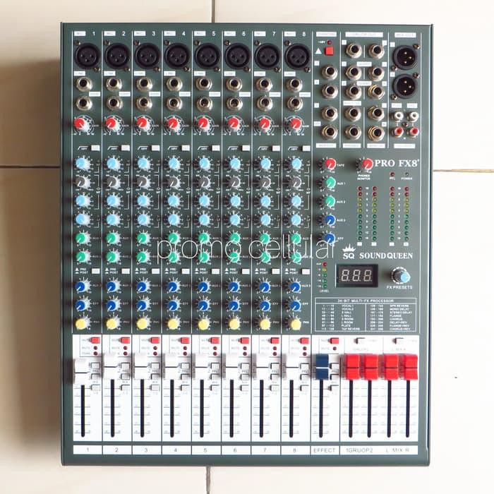 BAYAR DI TEMPAT,Jual Audio Mixer 8 Channel Soundqueen Pro FX8 Plus Efek Reverb ProFX8 Plus Murah,CO