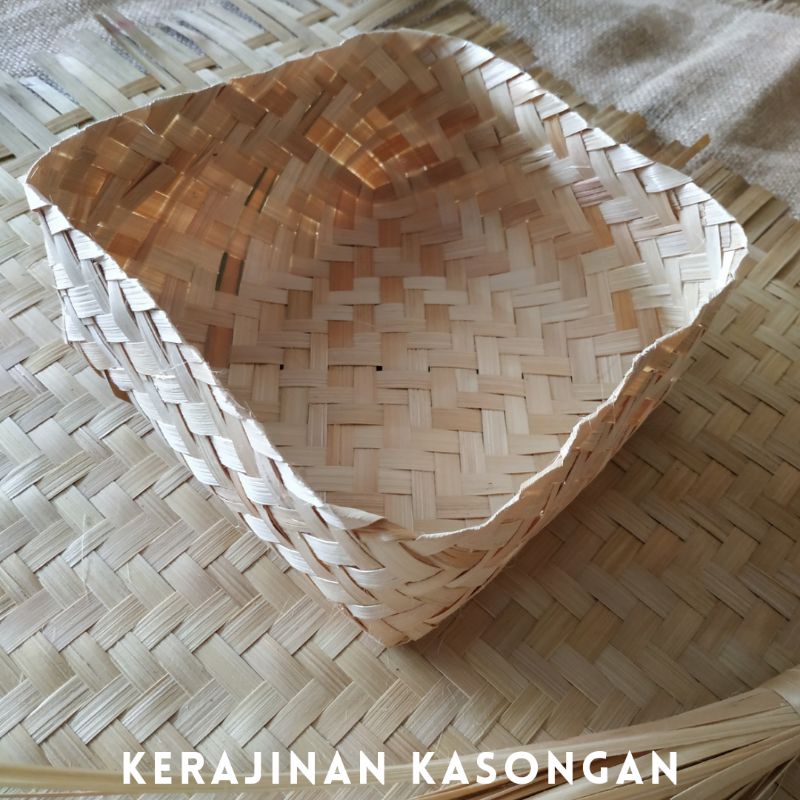 Besek Anyaman Bambu 22cm Satuan|Hampers|Hantaran|Hadiah||Parcel Buah|Kado|Ketring|Sembako|Gift