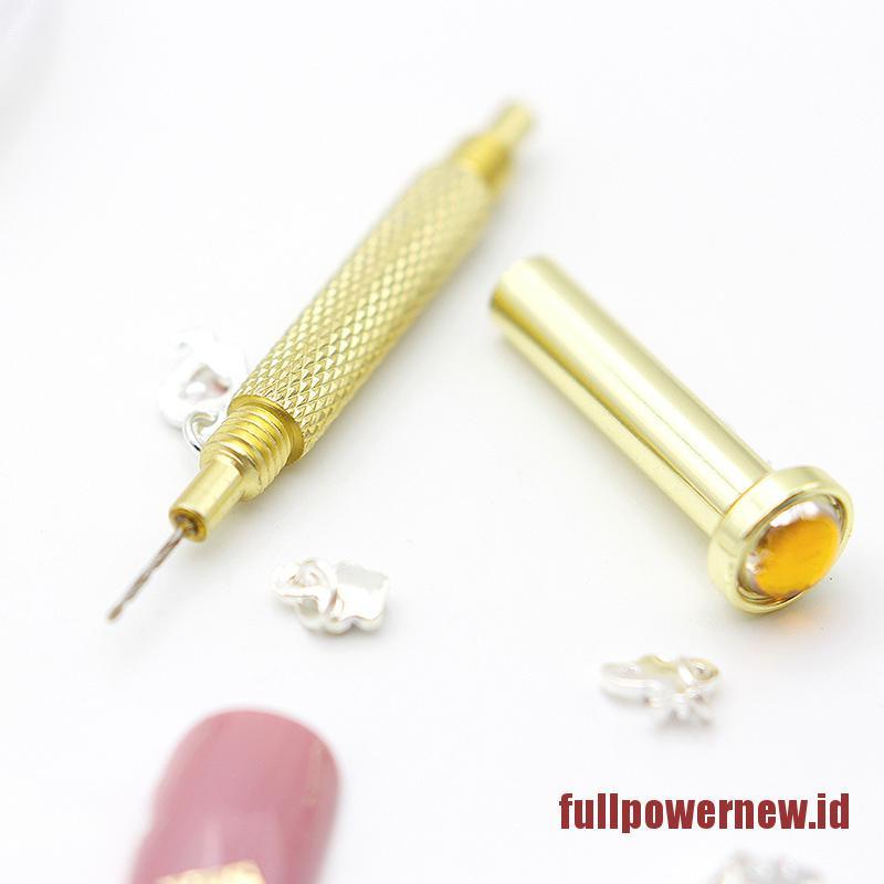 【COD】24Pcs Mixed Gold Rhinestones Nail Charms Dangle Piercing Hand Drill Hole