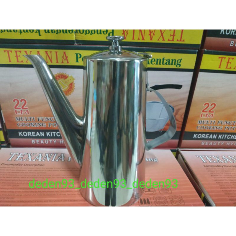 Teko Tea Pot / Teko Thai Tea Water Pot Kettle Stainless Steel 2,0 Liter