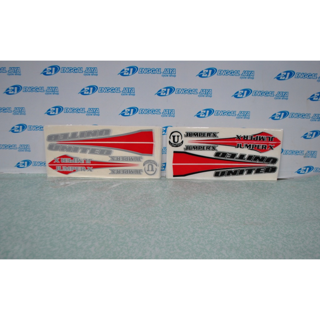 Decal Sticker Stiker Sepeda United Jumper X MTB Hybrid Roadbike Balap Jadul BMX Mini Anak Jengki Min