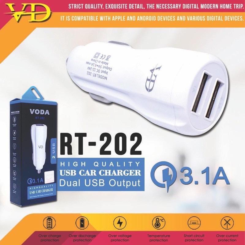 [SO] Saver Charger Mobil Saver VODA 3.1A RT202 2Usb + Kabel Micro Usb