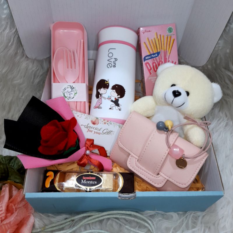 Hadiah Ulang Tahun Cewek Pacar Sahabat Anak Hampers Boneka Teddy Bear Paket Kado Ultah Gift Box Birthday Graduation Semprotulation Hadiah Anniversary Kado Wisuda