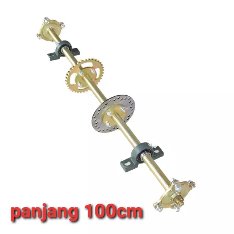 As belakang Drift trike mini Jeep gokart panjang 1 M