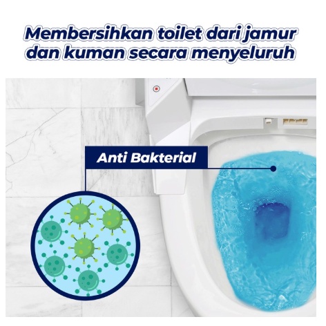 Tablet Biru Pembersih Penyegar Kloset Toilet 50g Blue Cleaner Anti Bau Jamur