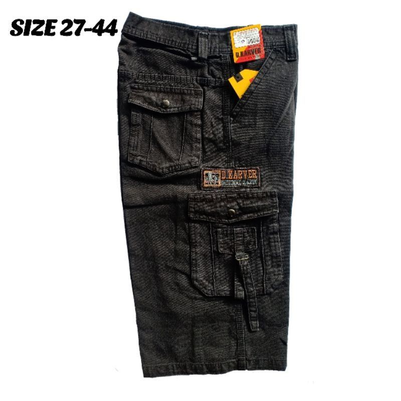 Kargo Jumbo Celana Pendek Pria Kargo Bawah Lutut Big Size 27-44